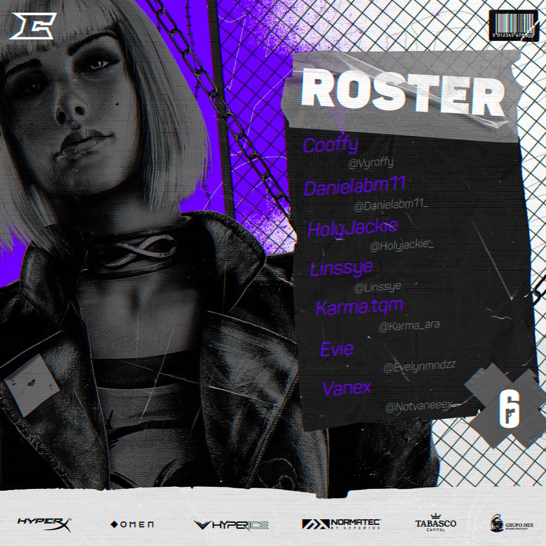 ¡𝗣𝗿𝗲𝘀𝗲𝗻𝘁𝗮𝗰𝗶𝗼́𝗻 𝗱𝗲 𝗥𝗼𝘀𝘁𝗲𝗿 𝗙𝗲𝗺𝗲𝗻𝗶𝗻𝗼 𝗱𝗲 𝗥𝗮𝗶𝗻𝗯𝗼𝘄 𝗦𝗶𝘅! ⚡️🚺

Hacemos oficial el roster femenino que nos representará en futuras competencias, bienvenidas: 

🔥 <a href="/linssye/">Linssye</a> 
🔥 @Vyroffy 
🔥 @HolyJackie_ 
🔥 @danielabm11_ 
🔥 <a href="/Karma_ara/">Aяαηzα🐸</a> 
🔥