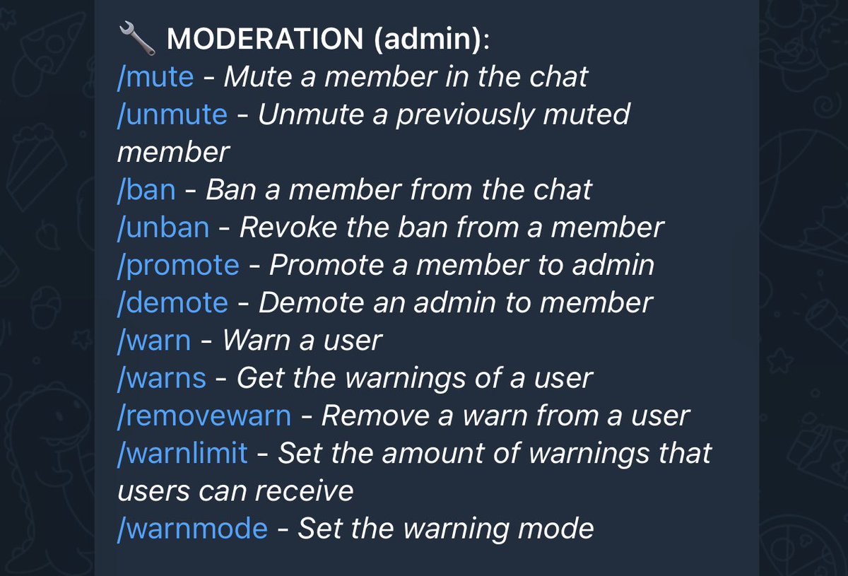 PaalMind's tweet image. 3/
We're not just about research and analysis. We're adding MODERATION functions to help admins manage chats. From muting, banning, promoting members to setting warning rules, we're creating a seamless administrative experience.
🧠🤖🚀
#PaalBot #AdminTools #Moderation