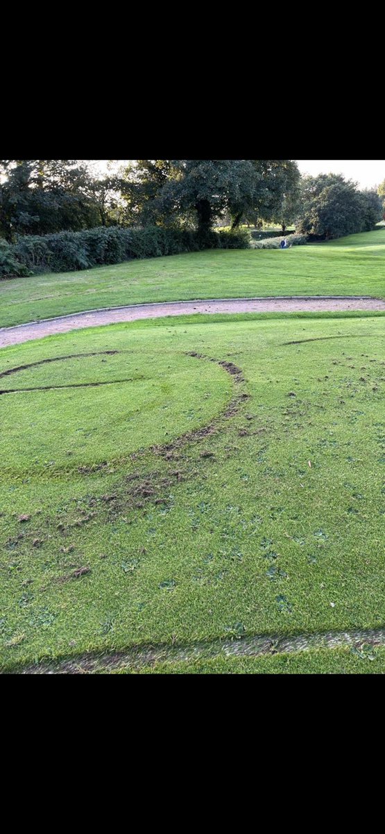radyrgolf's tweet photo. Unfortunately we have been the victims of some mindless damage to the course again with a motor/electric bike, any help with finding out who keeps doing this would be greatly appreciated @RandMCCouncil @SWPCardiff https://t.co/DSh070iFq6