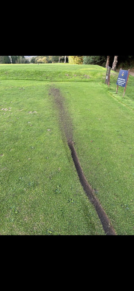 radyrgolf's tweet photo. Unfortunately we have been the victims of some mindless damage to the course again with a motor/electric bike, any help with finding out who keeps doing this would be greatly appreciated @RandMCCouncil @SWPCardiff https://t.co/DSh070iFq6