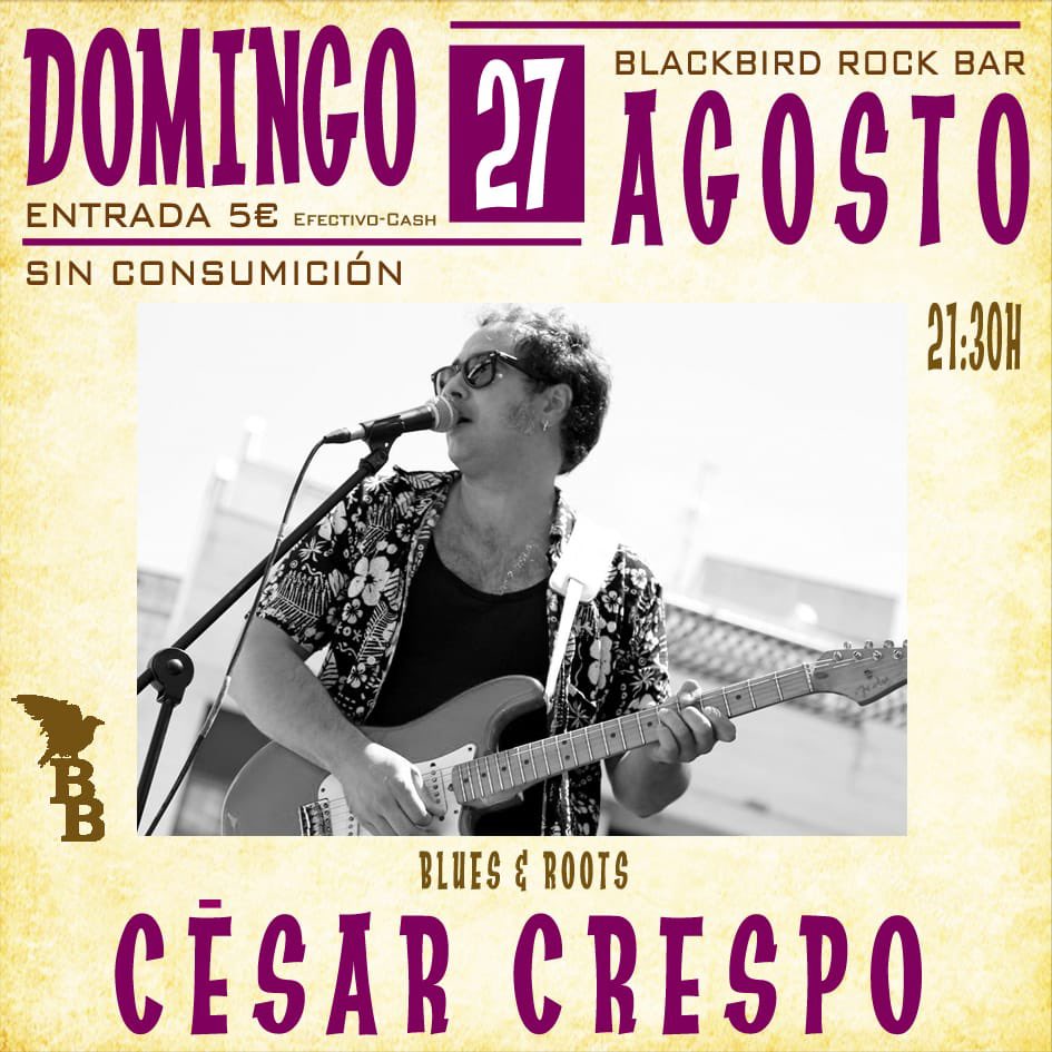 Blackbirdrockba's tweet photo. Mañana domingo #cesarcrespo en acústico ! A las 21h ! Reservas por MD en rrss o al mail blackbirdrockbar@gmail.com. #blues #americana #madrid #domingo #conciertos #musicaenvivo #conciertosmadrid #livemusic #agosto #music #musica #barriodelasletras https://t.co/Y1DM5AptJQ