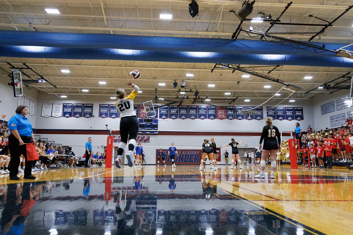 DWoods (@dwoodsphoto) on Twitter photo There have been some great games played so far at the St James Academy volleyball Slam. But the best so far, has to be the match between <a href="/BishopMiegeHS/">Bishop Miege</a> and <a href="/STAsports/">St. Teresa's Academy Athletics</a> with Miege leading 24 - 16 the Stars came back with 8 straight points to win 26 -24. <a href="/810varsity/">810 Varsity</a> <a href="/sjavball/">St. James Academy Volleyball</a> !! There have been some great games played so far at the St James Academy volleyball Slam. But the best so far, has to be the match between <a href="/BishopMiegeHS/">Bishop Miege</a> and <a href="/STAsports/">St. Teresa's Academy Athletics</a> with Miege leading 24 - 16 the Stars came back with 8 straight points to win 26 -24. <a href="/810varsity/">810 Varsity</a> <a href="/sjavball/">St. James Academy Volleyball</a> !!