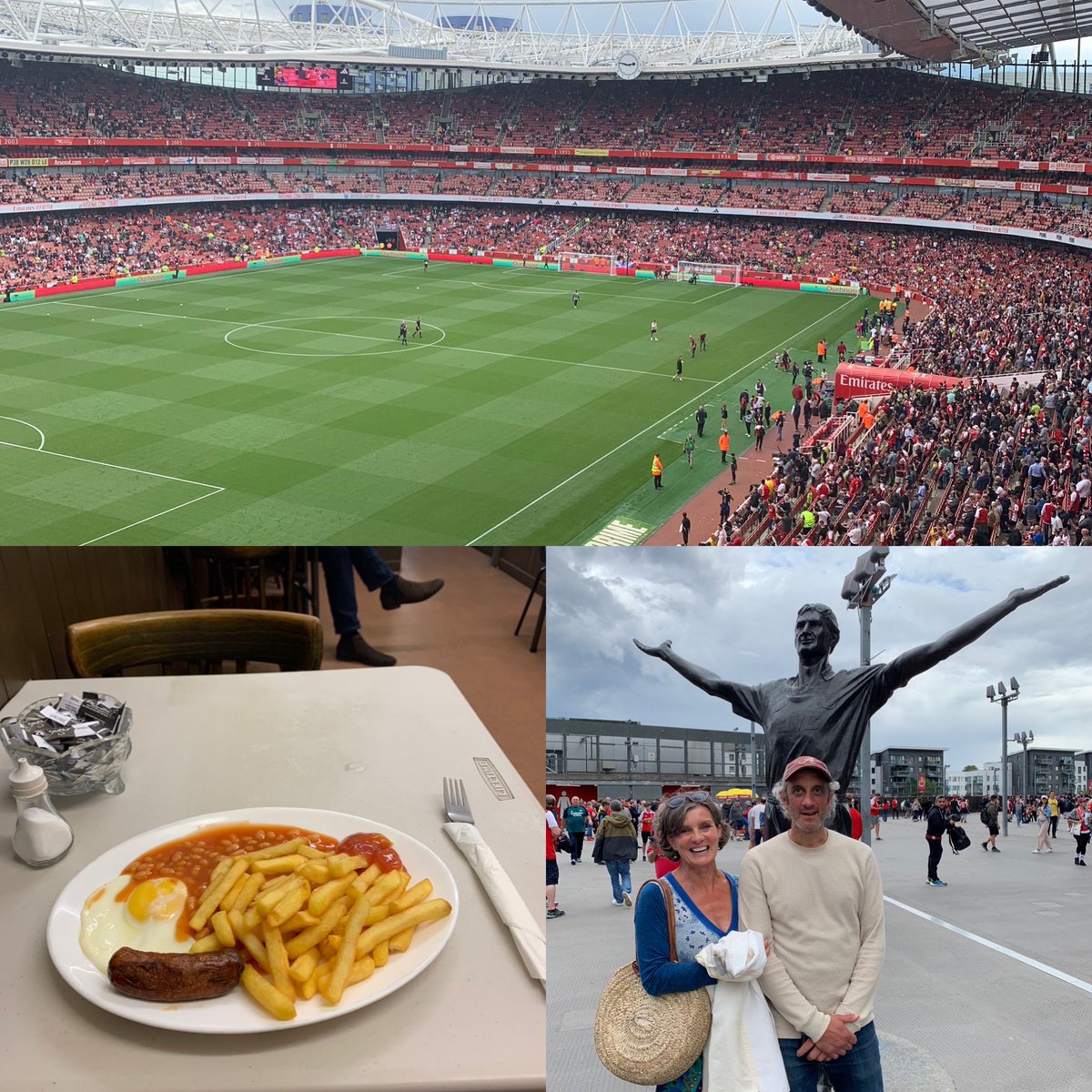 Disappointing 2-2 against Fulham. But what a stadium and what great chips at The Hope cafe. Richard Katz and Tony Adams topped the day off.