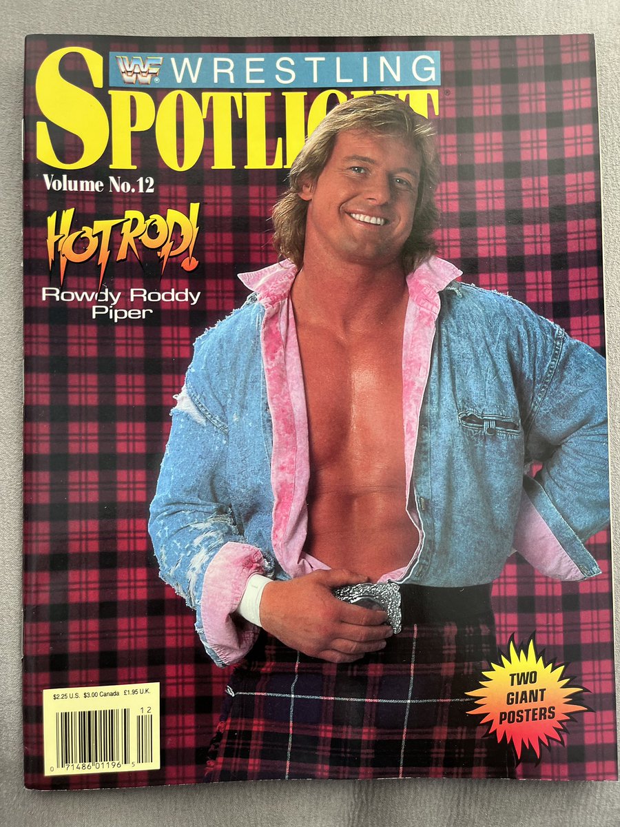 Get this classic back issue of Wrestling Spotlight and many more. Website in bio. #wrestlingspotlight #wrestling #wwe #vintage #wcw #wwf #aew #wrestlingmagazines #oldschoolwrestling #oldschoolwrestlingmagazines #roddypiper #hotrod #roddy #piper
