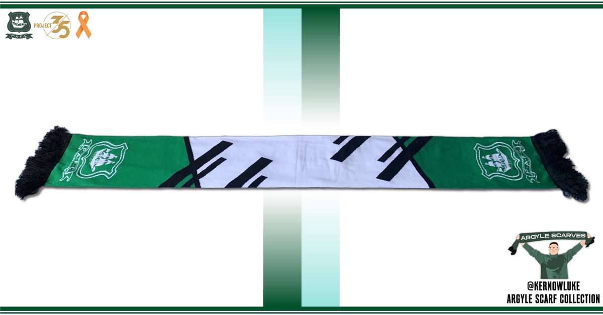 #1 1996 away shirt inspired scarf, one of my favourites #scarf #footballscarf #footballscarves #footballscarvescollection #argyle #pafc #plymouthargyle #plymouth @only1argyle