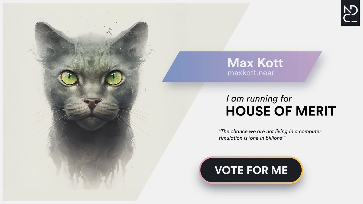_MaxKott's tweet image. Friends, big things are coming! I have offered my candidacy for the House of Marit. I'm counting on your support! I will do my best to bring as much decentralization as possible!

near.social/nomination.ndc…

#thecandidateofahealthyperson