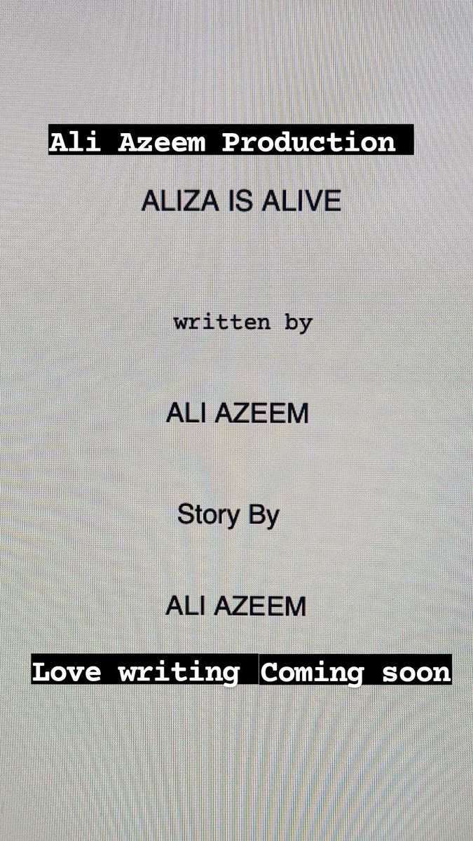 Ali_Aproduction's tweet photo. Coming soon
#scrpit #Writer #Filmmaker #Producer #aliazeemproduction #YouTuber #vlogger https://t.co/XMDnytozyQ