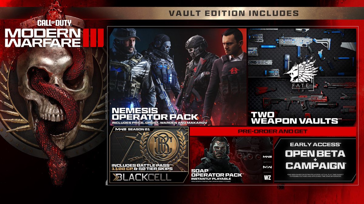 CODMW4Informer's tweet photo. WHO NEEDS A #MW3 VAULT EDITION PRE-ORDER? https://t.co/x9VzsSKjmm