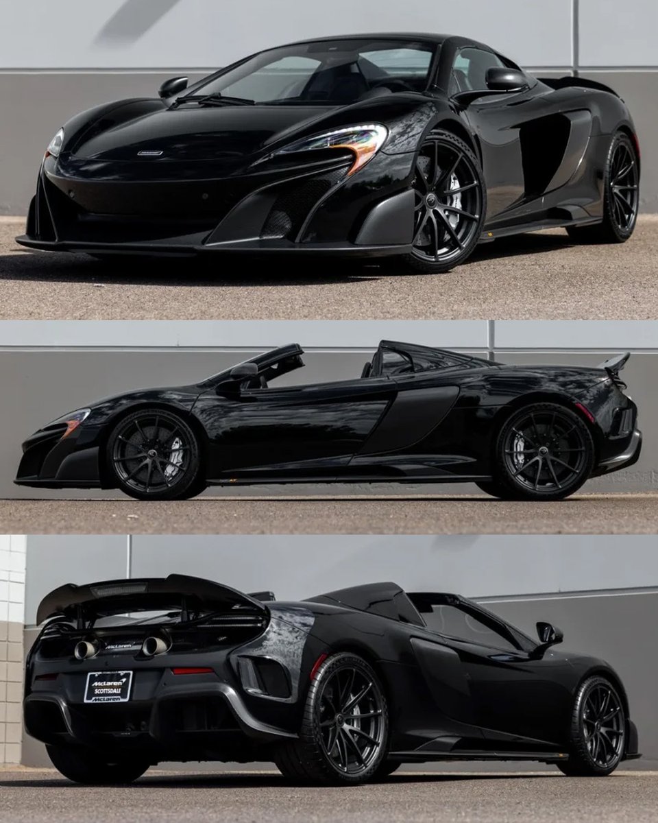 Black on Black 2016 McLaren 675LT Spider 😈  | Price: $289,900