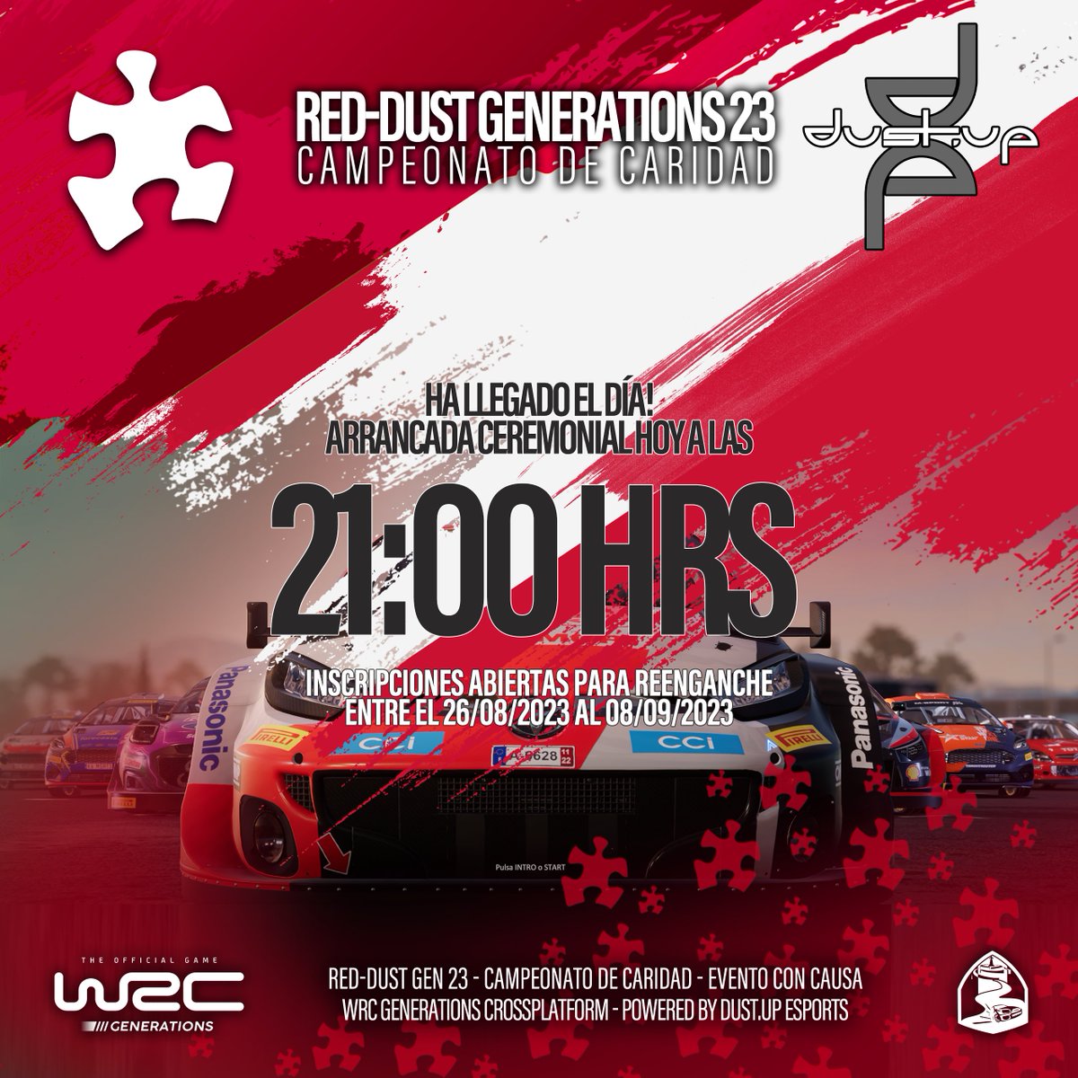 Dust_Up_eSports's tweet photo. 🚩RED-DUST GENERATIONS 23 ARRANCAMOS! 🚩
Participa como corredor y/o colaborador en el campeonato de rallies virtual en WRC GENERATIONS mas grande del país!
Reglamento📄: https://t.co/TteLGg3uqN
Donaciones dentro del reglamento ⭐️ https://t.co/4Apk9Ewq5x
