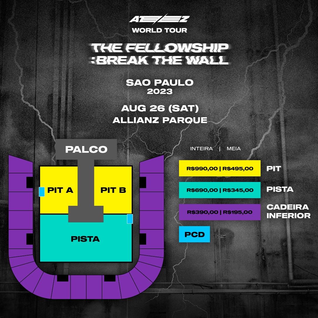 jnflesch's tweet photo. Fãs do Ateez se irritam com diferença entre mapa divulgado e como foi montado no show em São Paulo.

Na imagem, a passarela chegava até próximo da pista comum.

Só que na montagem mesmo…

O show é uma produção da 30ebr.

(tks, @manunogueira, pela imagem) https://t.co/nqmfXK2OK8