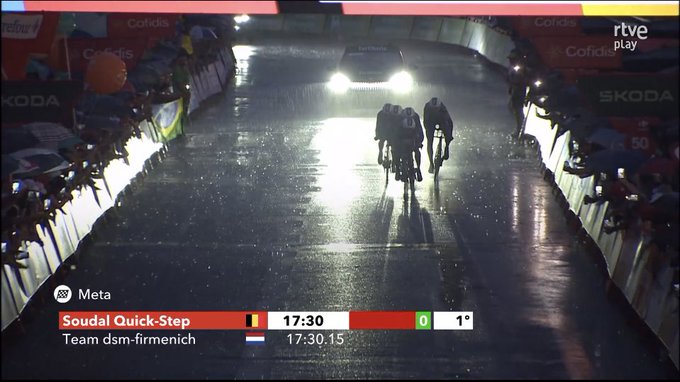 La primera trista etapa de la Vuelta Colonialista a España, amb una Barcelona sense llum i quatre independentistes passant la nit tancats en una caserna de policia a la Verneda, ens retorna a les foscors del franquisme d'on l'estat espanyol no ha sortit mai.
#ForaEspanyaBorbònica