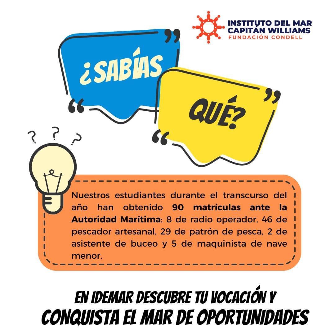 En #IDEMAR formamos los técnicos que el país necesita. Felices 81 años de la Educación Técnico Profesional.

#Castro #LosMuermos #PuertoMontt #Hornopirén #Calbuco #Quellón #Osorno #Valdivia #Temuco #Ancud #Puqueldón #Achao #Queilen #Chaitén #Futaleufú #SoyTP