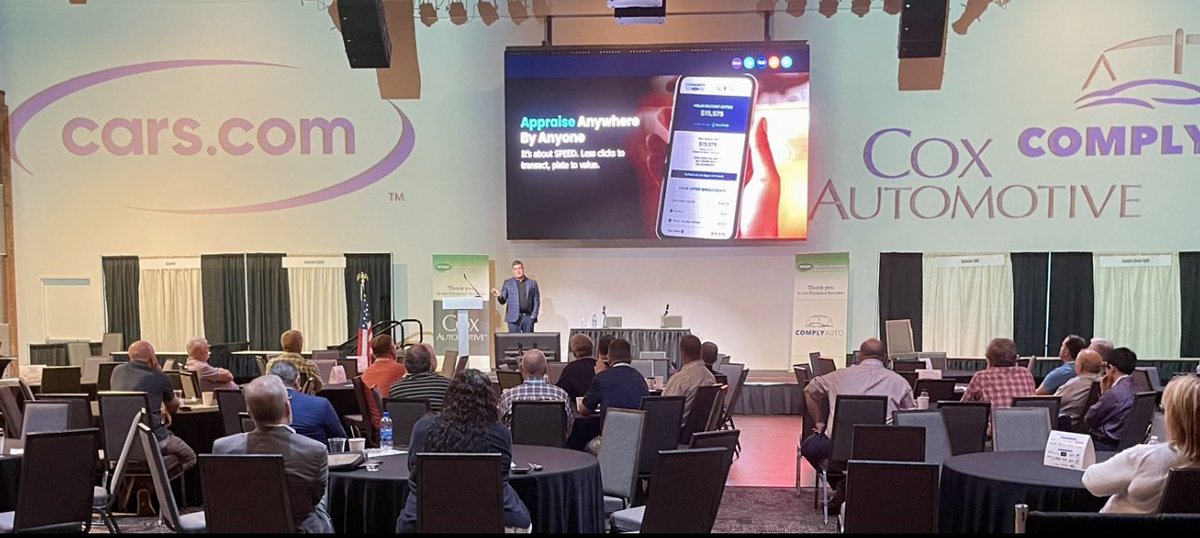 KramerBrian's tweet photo. With the Montana Auto Dealers Association for their annual MTADA conference. Bruce Knudsen put on an amazing event, and we’re extremely grateful that @carsdotcom was fortunate to be a part of it. #cars #MTADA 🚘 #AutoDealers #automotive #montana https://t.co/mmmnR9H18b