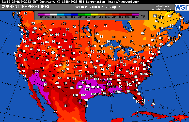 climateguyw's tweet photo. On SAT 8/26/23 historic #HeatwaveConoco shrunk back to a borderline CAT3/4 level since a front had trimmed heat out of the Midwest. Many daily records fell across the South, though.
@MichaelEMann @KHayhoe @KBMcLeodFLA
@olliemilman @ZLabe 
My criteria: https://t.co/VGZsiRMZcD https://t.co/M1JRyNFwMX