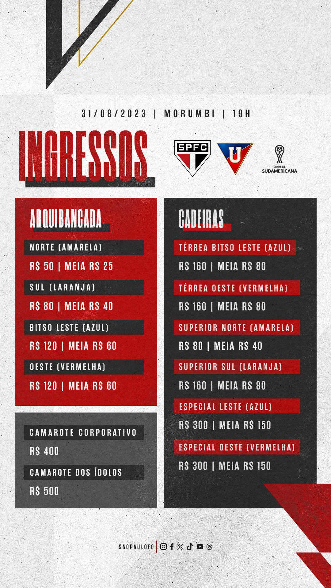 São Paulo FC on X: 🏟 Vendas abertas para a 10ª edição do Vou