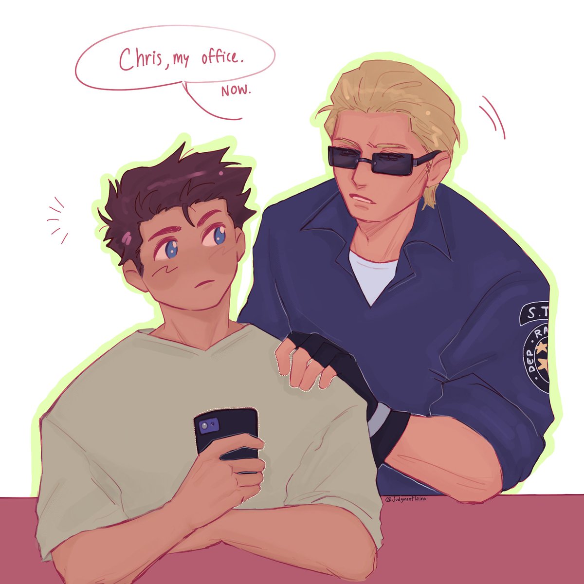 JudgmentKiino's tweet photo. this was an old wip 🏃‍♂️ 
#chrisker #ResidentEvil https://t.co/SAYNrctKyZ