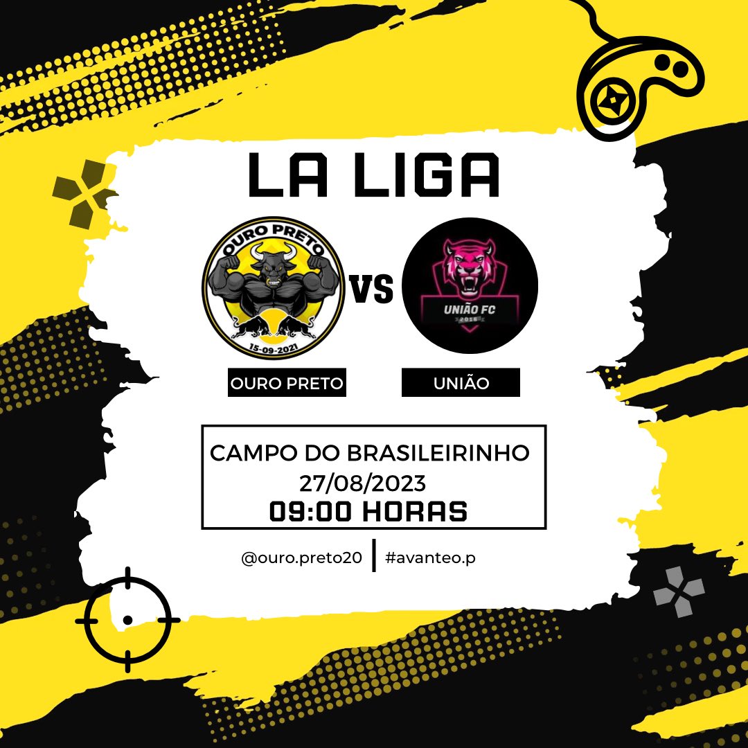 preto_fc's tweet photo. AMANHÃ TEM OURO PRETO EM CAMPO PELA LA LIGA! 🟡⚫️🔥

JUNTOS SOMOS MAIS FORTES!🟡⚫️🔥

#vamosouropreto
#avanteouropreto https://t.co/1aX5ksU0IW