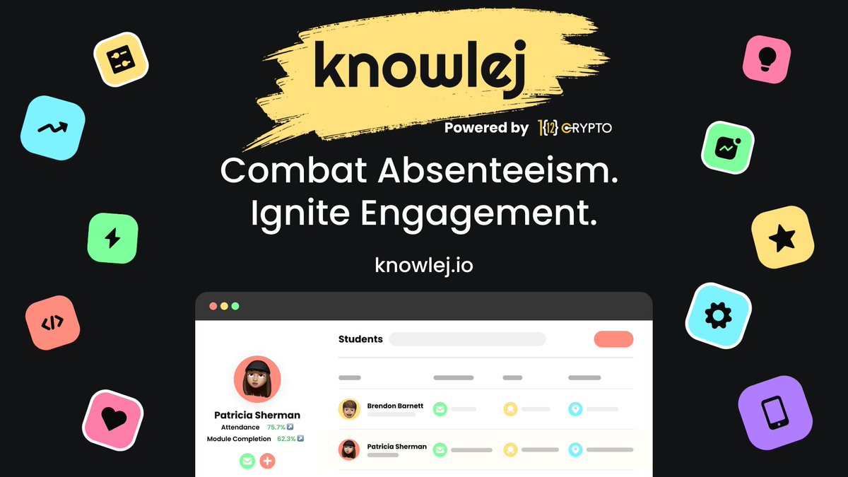 getknowlej's tweet photo. We're Knowlej, and we're on a mission to shake up the world of education. Forget the old, tired ways of tracking attendance and engaging students. We're here to tackle absenteeism, spark interest, and cut through the red tape that holds educators back. 
https://t.co/3eeXpP66LG https://t.co/ixE872X5JO