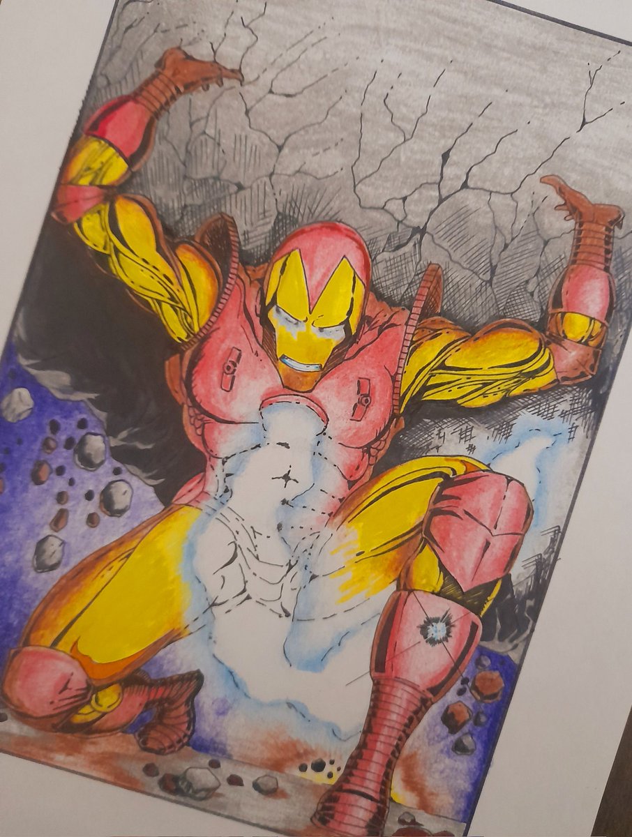 Arte em homenagem ao homem de ferro...esperamos que em Guerras Secretas ele retorne através do Multiverso.

Art in honor of iron man...we hope that in Secret Wars he returns across the multiverse.
#Marvel #ironman #Avengers #draw #desenhos #dibujos 
#drawing #artes #secretwars