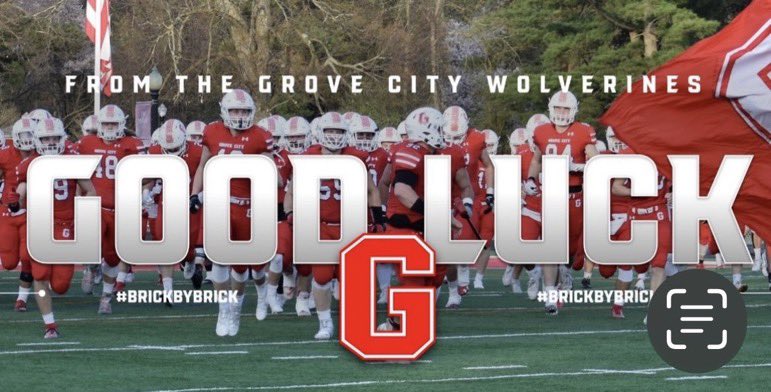 Thank you <a href="/CoachBBrest/">Coach Bill Brest</a> and <a href="/GCC_FB/">Grove City Football</a>