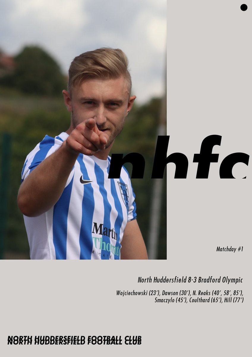 💥 Back with a bang! North Huddersfield 8-3 Bradford Olympic Goals: Andy Wojciechowski, Bradly Dawson, Nick Reaks (3), Stef Smaczylo, Lee Coulthard and Paul Hill. #nhfc | @mtestateagents