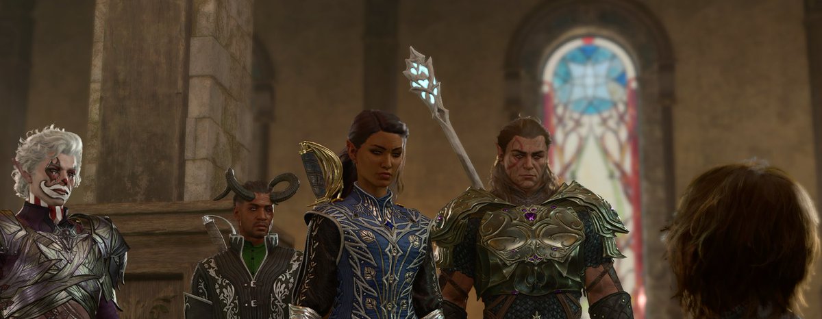 captainceranna's tweet image. #BG3 glitched out after visiting the circus.  The clown makeup has become a permanent addition to only one (1) companion and uh….#Astarion ….#HALP