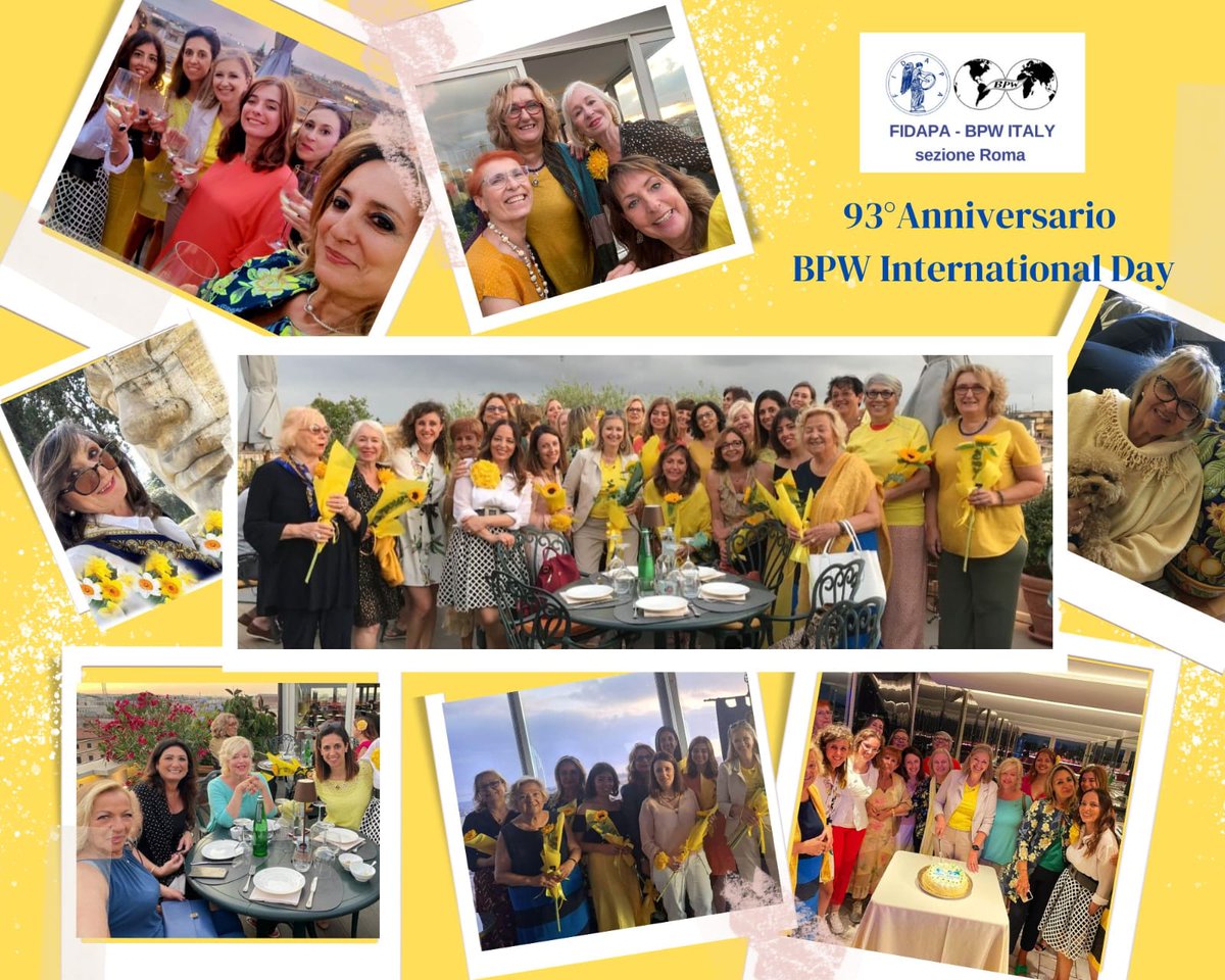 fidaparoma's tweet photo. Giallo Fidapa, è il colore simbolico, evocativo della luce del sole, della conoscenza, dell’energìa. @BPWInternationl quest’anno, il 26 agosto 2023, compie 93 anni di lotte e di conquiste, contro la violenza di genere e contro ogni forma di disparità ed emancipazione della Donna https://t.co/J49KabgJHj