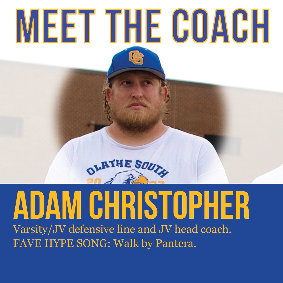 osffbc's tweet photo. #MeetTheCoach, Coach Adam Christopher @OS_GirlsWrestle @Pantera https://t.co/81gxkeMVVK