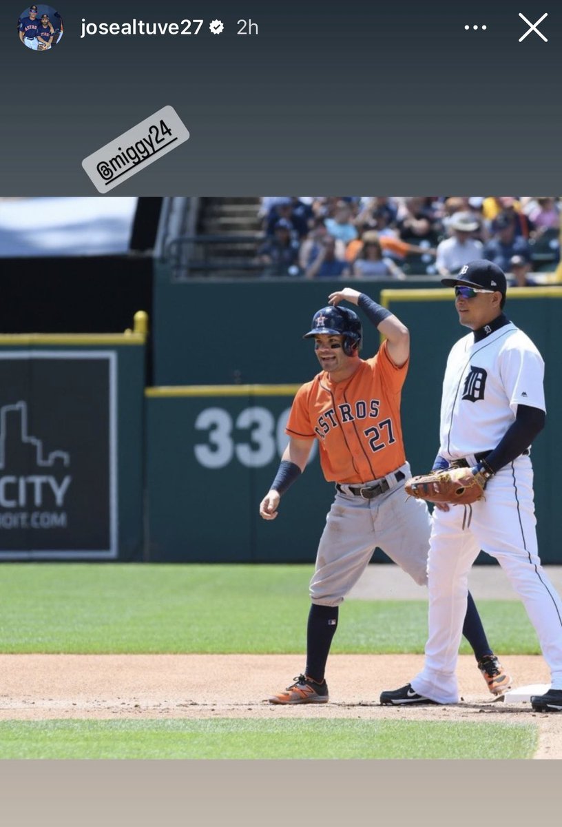 Jose Altuve barely posts anything on Instagram. But he posted this story of he and Miggy