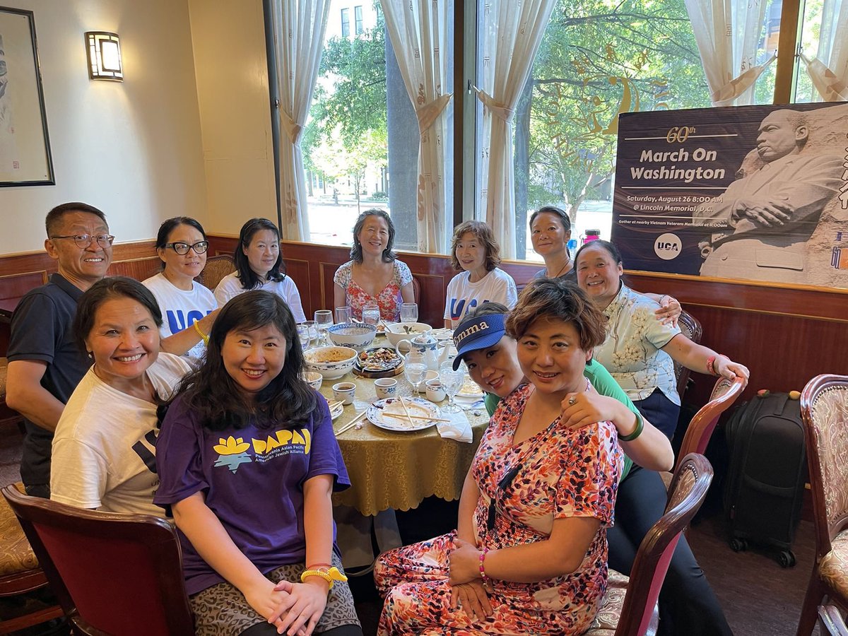 ucasocial's tweet photo. #MOW60 Celebratory Dinner: UCA got talents and break silences with our beautiful voices !!! The best part of the 9 hour long day . #community #OneSharedDream #OnePersonUnited 

Twitter handle and hashtag list: (still growing)#1 
@APIAVote 
@AJCGlobal
@NAACP
@taaforg
@ADL
@AASForumOrg