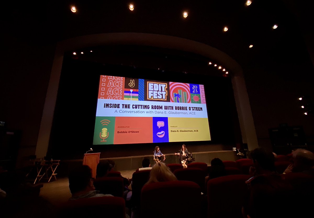 Dana “Always end a scene with a comma… not a period.”

🎞Dana E. Glauberman, ACE

#lovetoesit #EditFest <a href="/ACEFilmEditors/">AmericanCinemaEditor</a> <a href="/MPEG700/">Motion Picture Editors Guild - Local 700</a>