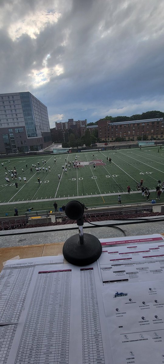 Back at MAC!  Thrilled to be behind the 🎤 for <a href="/McMasterSports/">McMaster Marauders</a> Football Season Opener!

#GoMacGo!