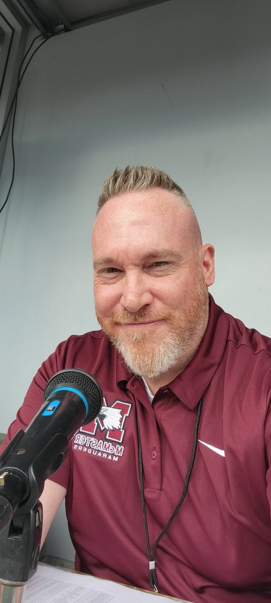 adamgosse's tweet photo. Back at MAC!  Thrilled to be behind the 🎤 for @McMasterSports Football Season Opener!

#GoMacGo! https://t.co/yG5a1WQ31E