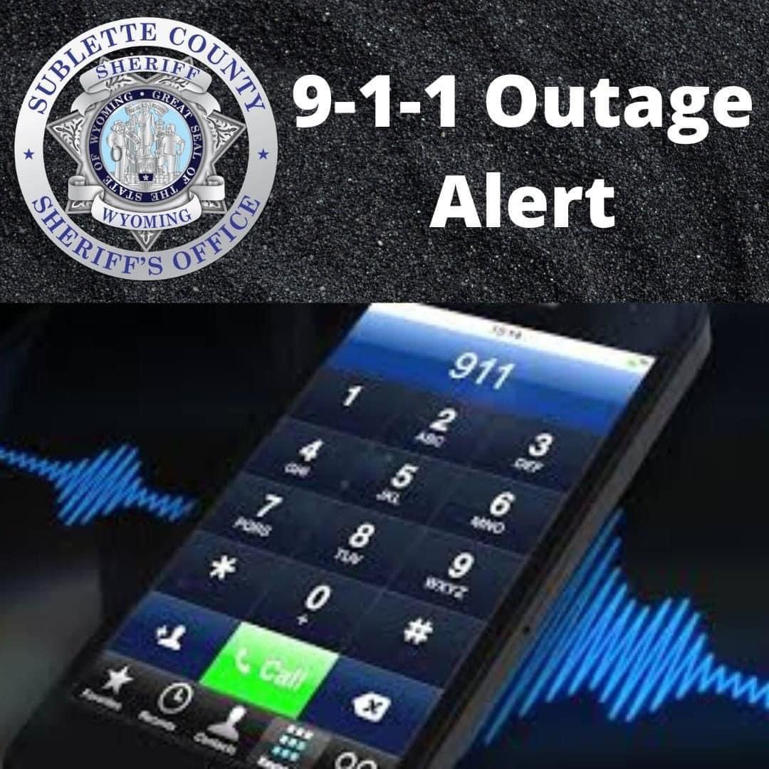 SheriffSublette's tweet image. 8/26 3:45pm phone issues continue in Sublette County. Call 367-5112 as a temporary non emergency number