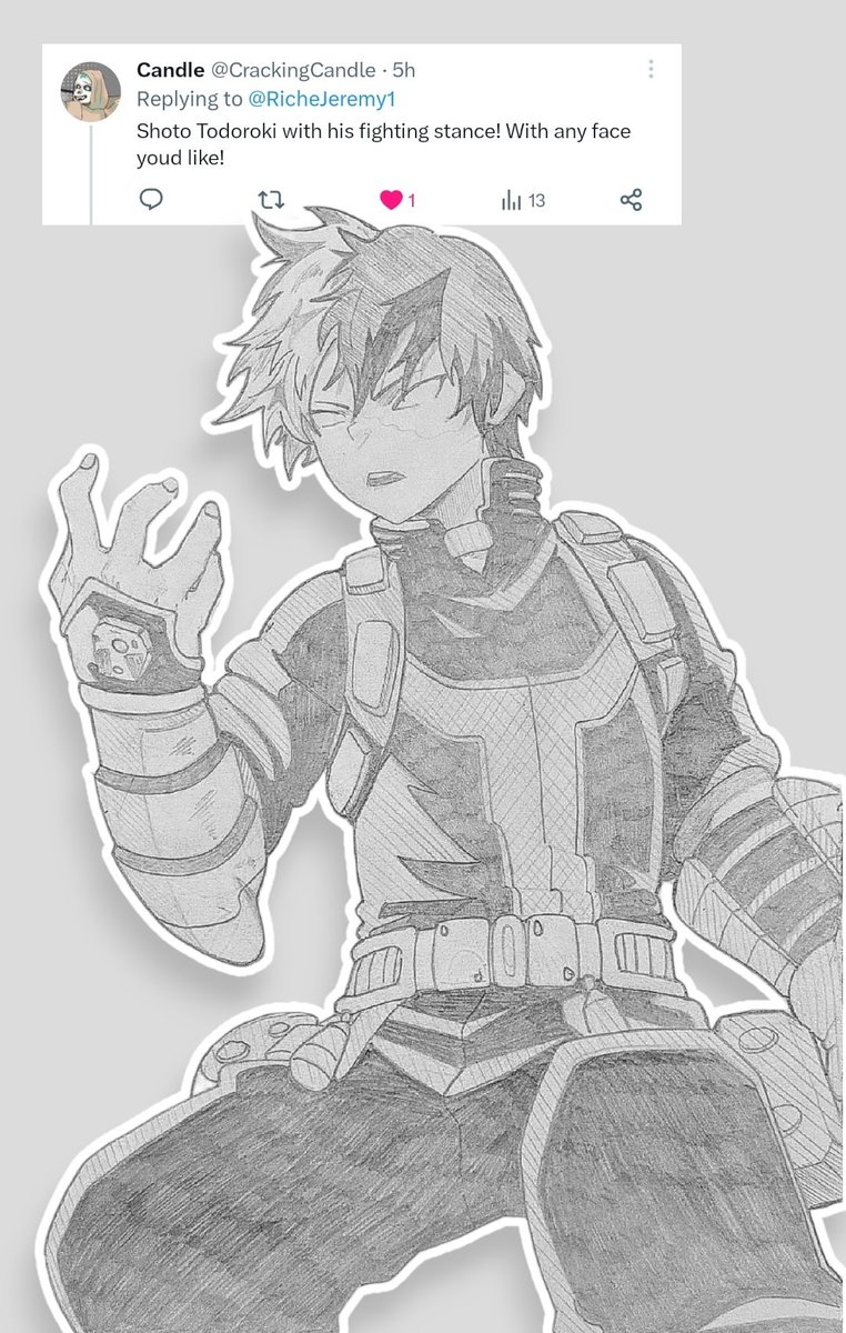Todoriki-Kun! 😍 
#animeart #sketches #pencildrawing #illustrations #animeart #MyHeroAcadamia #mangaart #animesketch #tutorials #arttutorials #animated #traditionalartwork #animepose #animecommunity #foryoupage @CrackingCandle