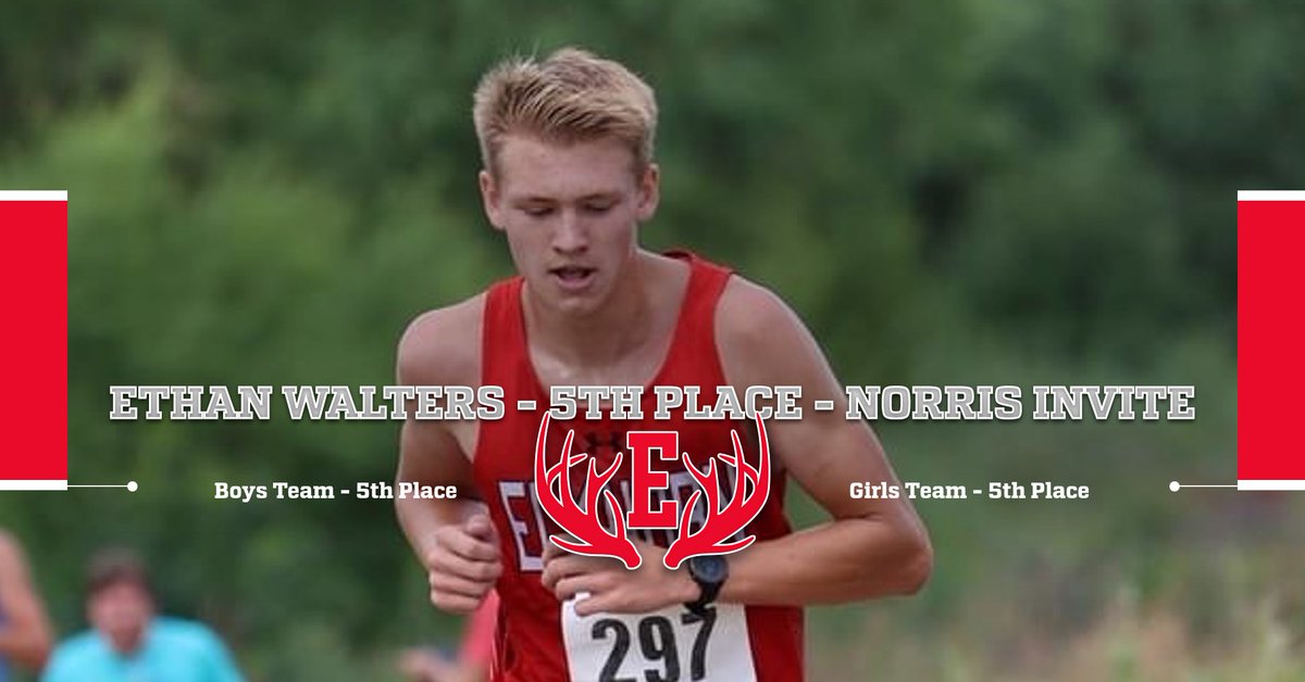 Congratulations to Ethan Walters on a 5th Place finish at the Norris Invite. Boys and Girls teams were 5th too.