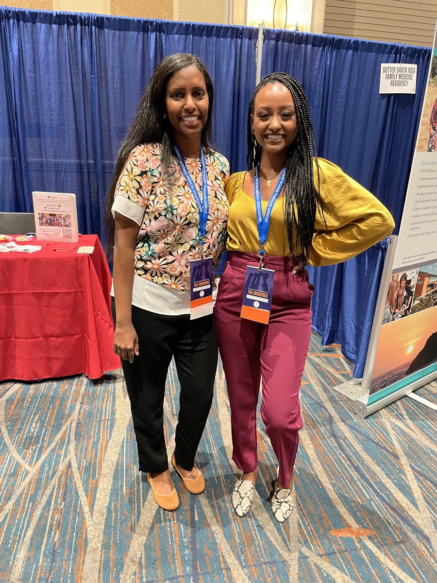 Had a great time this afternoon doing a Q&A on applying to residency. 📸: throwback to #AMEC2022 when I met Eden & Habeshas in Medicine was born! Love being a habesha auntie for the future gen 🇪🇷🇪🇹 docs! #RepresentationMatters