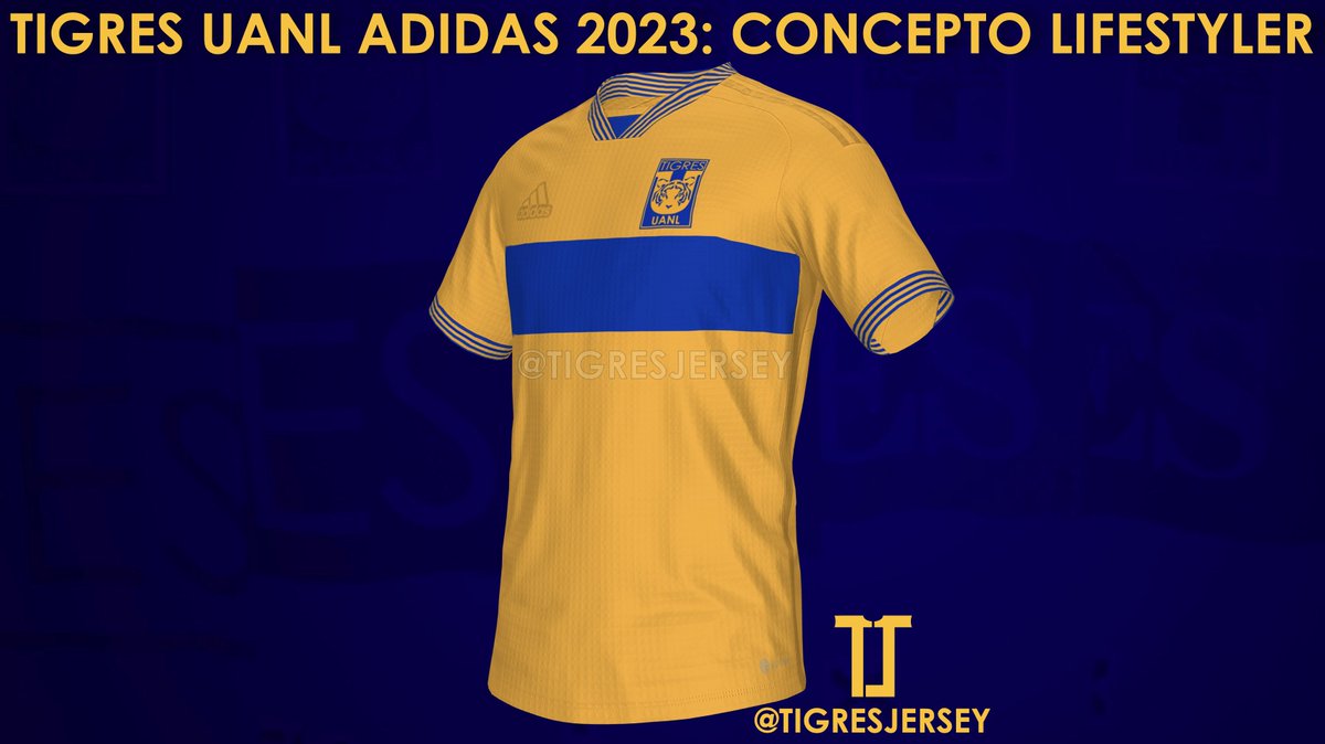 TigresJersey's tweet photo. CONCEPTO: @TIGRESOFICIAL X @ADIDASMX LOCAL LIFESTYLER

Estos jerseys los hace @adidasfootball para los terceros de sus clubes elite. ¿Pero si lo aplicaran para #TigresUANL en el de local?

Agregamos el detalle de cuello en puños.
Además, invertimos colores ribete de cuello. https://t.co/6L7BtO76Q2