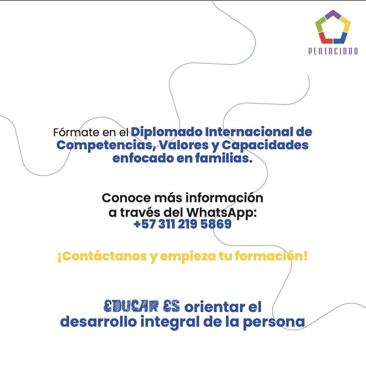 !Descubre el camino hacia tu mejor versión con nuestro Diplomado Internacional¡
¡Hola comunidad! Siempre es el momento adecuado para invertir en ti y en tus seres queridos.  Nuestro Diplomado Internacional Competencias, Valores, Capacidades para gestionar tu Proyecto de Vida.