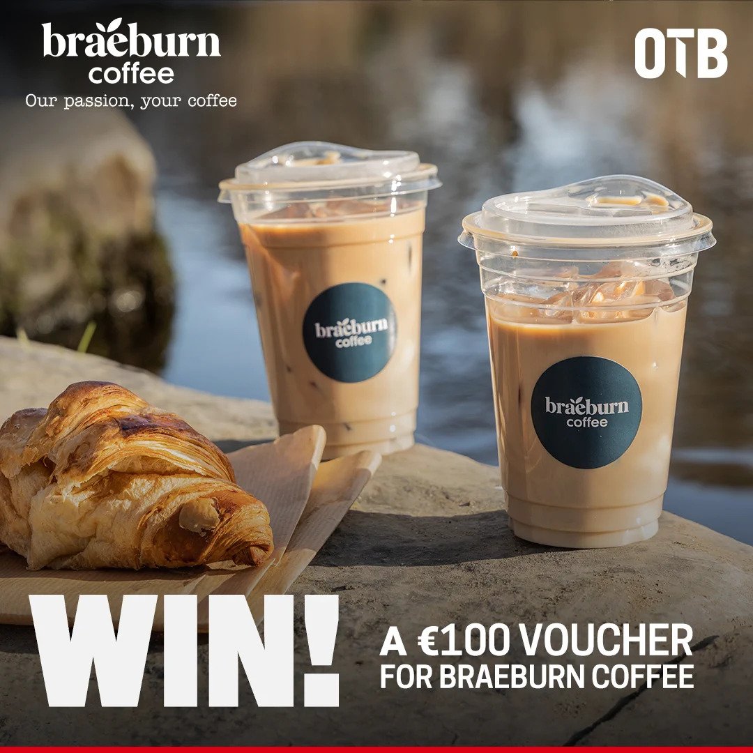 #OTB + #braeburncoffee Surely, there's no better way to start your morning! Every week, we're giving one lucky viewer a €100 voucher to splash on some Braeburn Coffee goodness at a @goapplegreen near you! Just like & retweet this post, and you'll be in the draw!