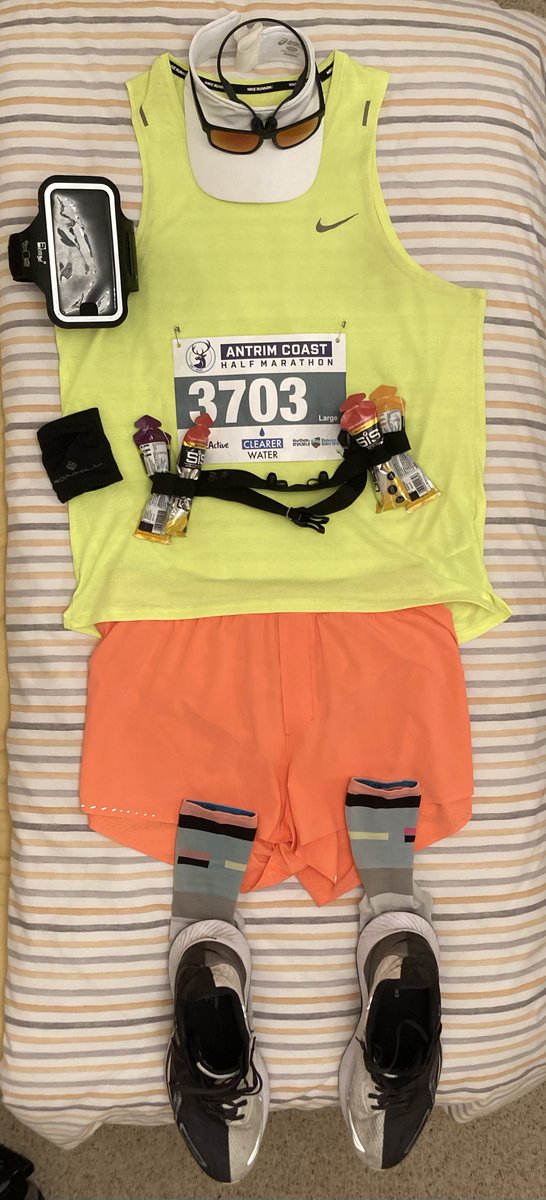 Run21Blog's tweet image. Final prep done for tomorrow’s @CoastHalf. Third time of running this fantastic race. Could be interesting with some strong gusts of wind predicted but it’ll be fun whatever happens on the clock. See you there?!