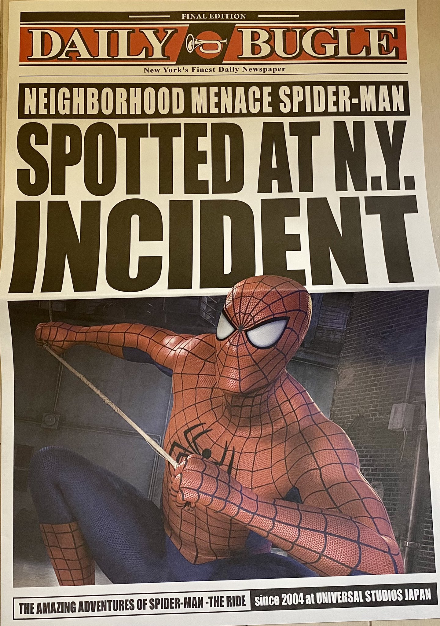 USJ スパイダーマン ポスター スパイダーマンザライド - フィギュア USJ スパイダーマン ポスター スパイダーマンザライド - フィギュア