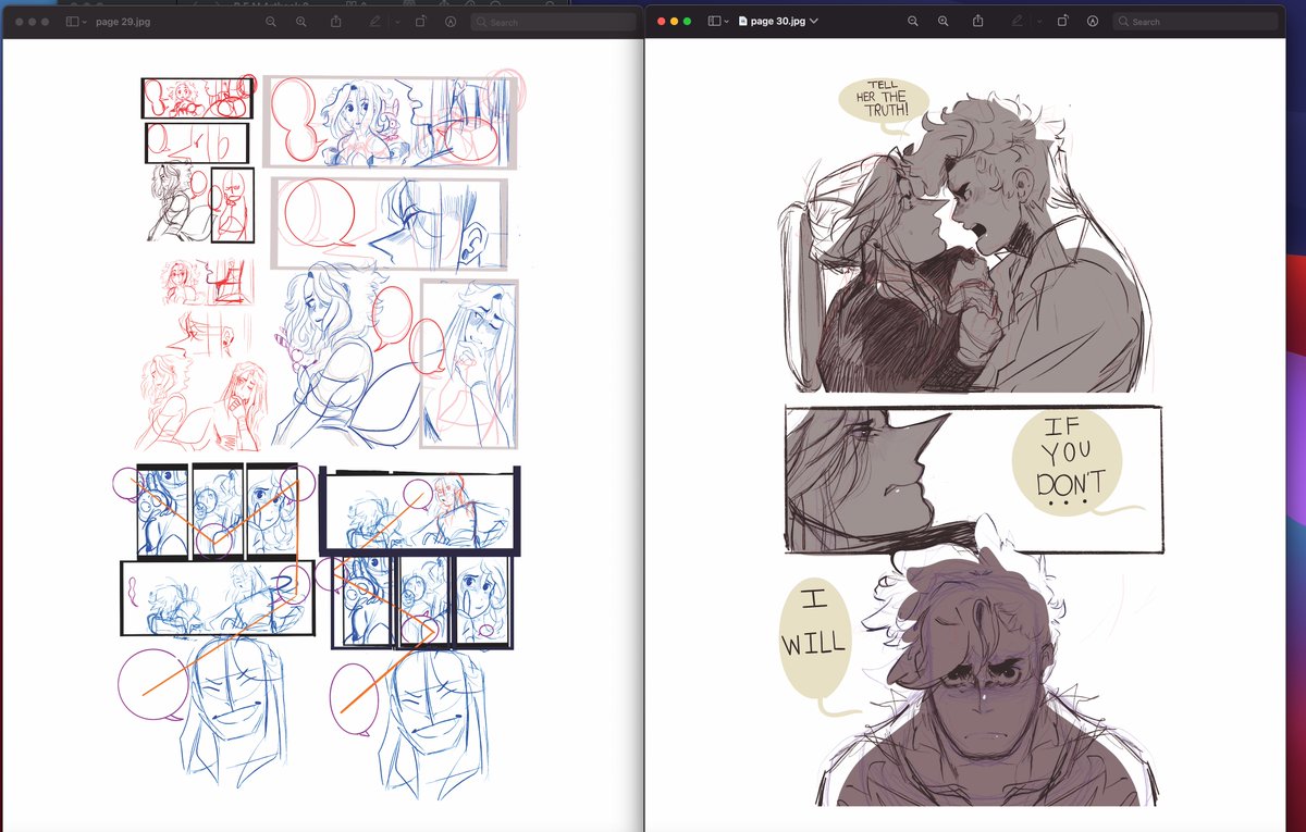 working hard on this artbook, I wanted to add more comic wips but many are so pixelated cause I never think before I save ;0; 