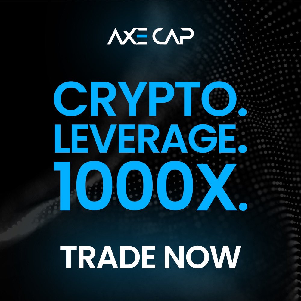 Crypto is live on $AXE

You can now trade $ETH, $BTC, $WLD, $SOL, and $DOGE with up to 1000x leverage on the Axe Bot (more assets coming this week)

40% of all trading trading fees generated from the Axe Bot is both shared with holders and used for buying and burning $AXE