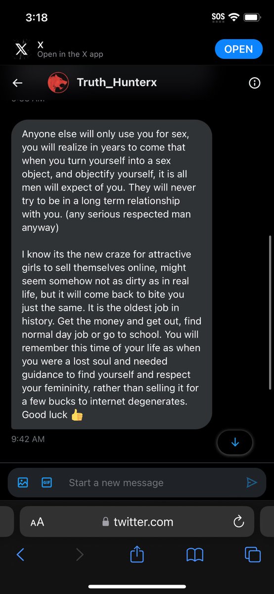 LexiASMR's tweet image. I bet he’s really smart and handsome! 🥰 I wonder if he will marry me? This DM changed my life. I’m a new whor- I mean woman!