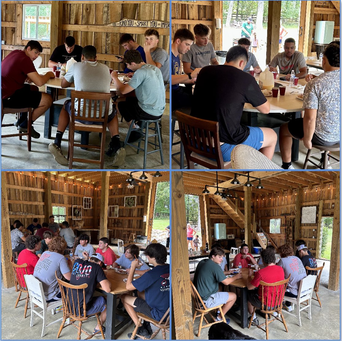 FBvikingstrong's tweet photo. OLine Breakfast @ Coach Clark’s this morning.  Some great food, competitive cornhole &amp; team camaraderie.  #fiveasone #oneteamoneunit #teambuilding #gameswoninthetrenches #feedthebigz https://t.co/BmNKSwYYrd