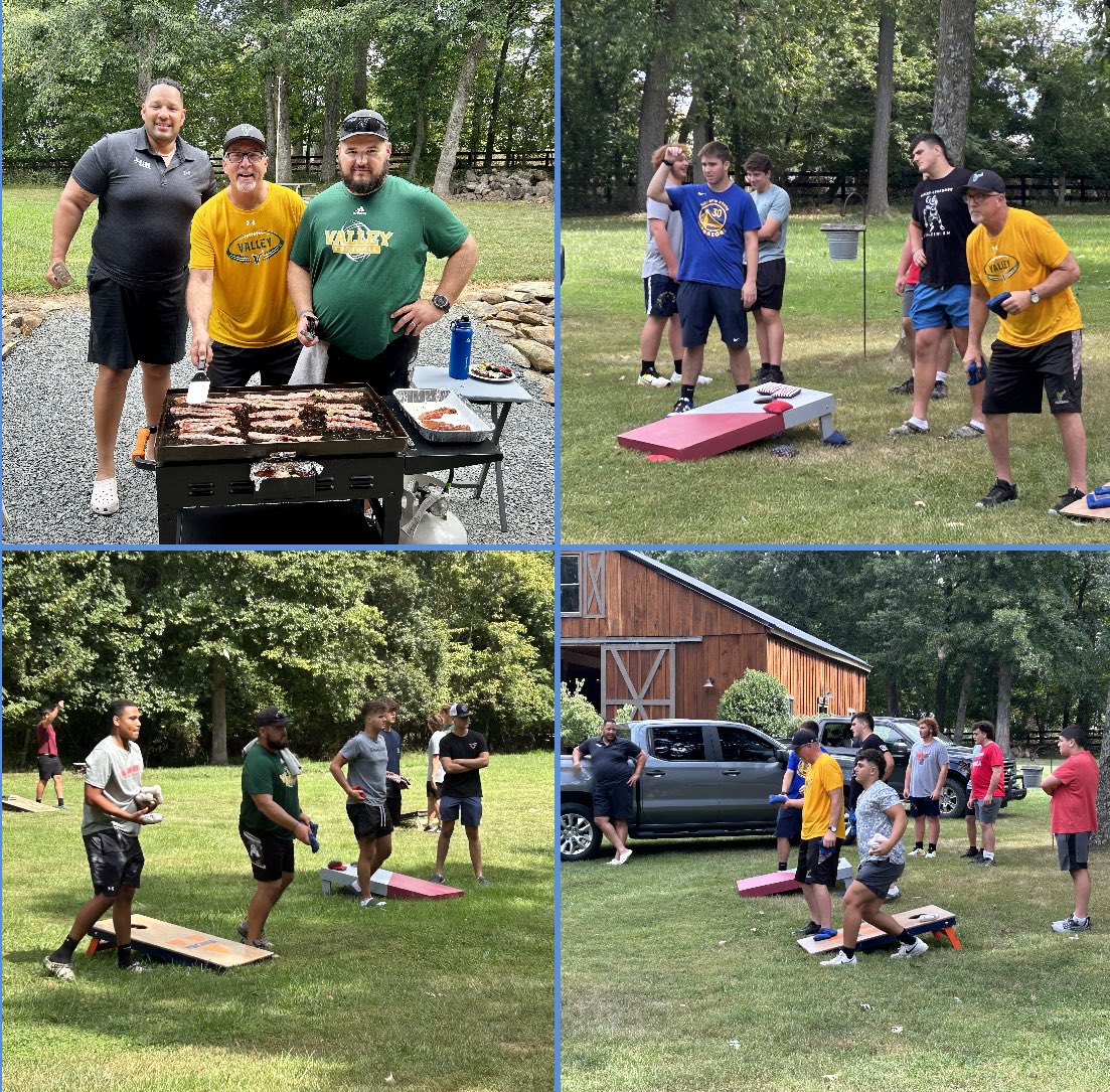 FBvikingstrong's tweet photo. OLine Breakfast @ Coach Clark’s this morning.  Some great food, competitive cornhole &amp; team camaraderie.  #fiveasone #oneteamoneunit #teambuilding #gameswoninthetrenches #feedthebigz https://t.co/BmNKSwYYrd