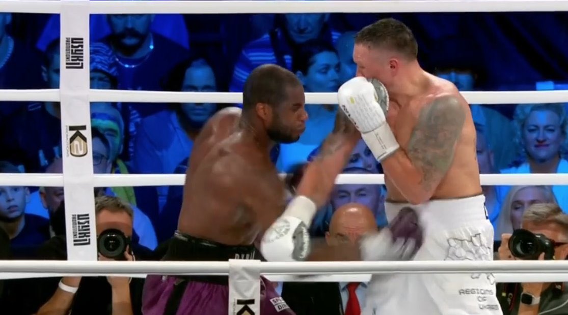 @MichaelBensonn No he didn’t. It was right on the logo which is just below the belt line. Although don’t let this overshadow the fact that Dubois afterwards was taking it to him and hurting him but he didn’t take advantage of the moment and ran out of gas.