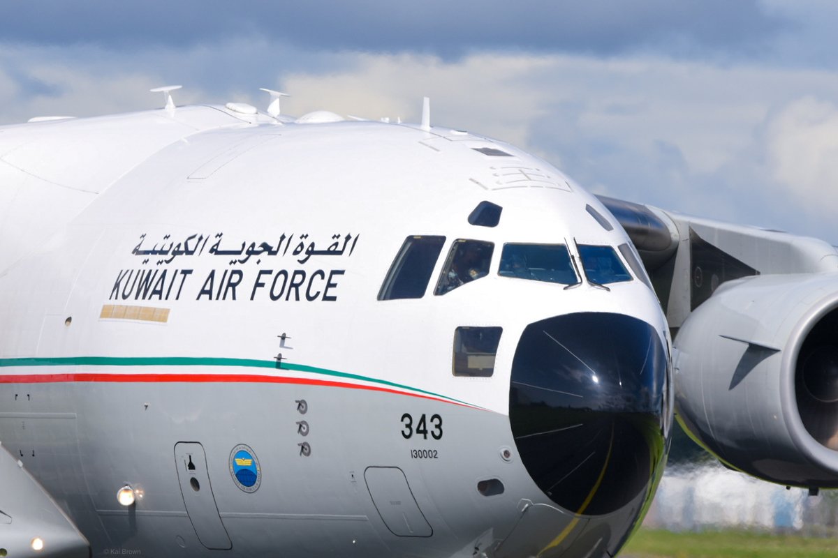 KB_Photos07's tweet photo. Kuwait Air Force KAF343 C17 departs Prestwick today 26/08/23 #KAF343 #Kuwaitairforce #KAF #C17 #Prestwickairport #military #Aviation #avgeek #aviationphotography https://t.co/ck1Q7H5wsu